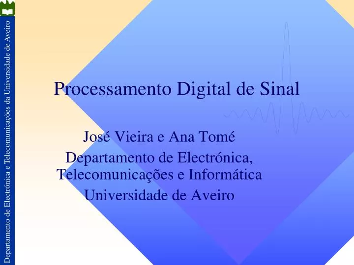 processamento digital de sinal