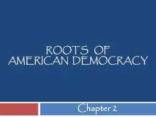 roots of american democracy