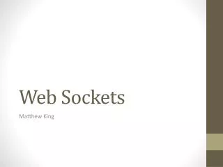 Web Sockets