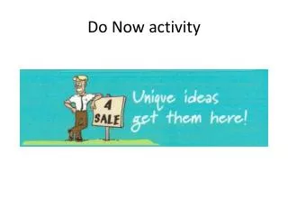 Do Now activity