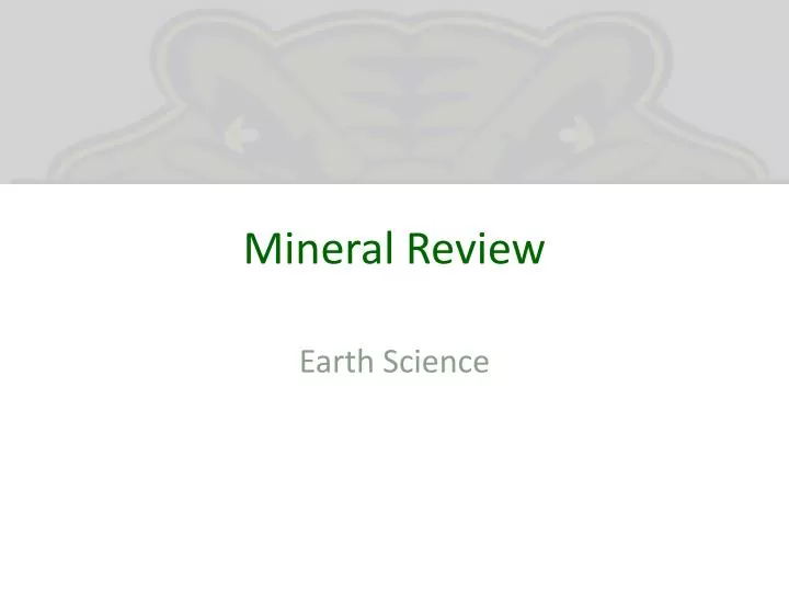 mineral review