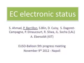 EC electronic status