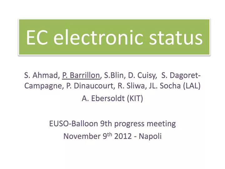ec electronic status