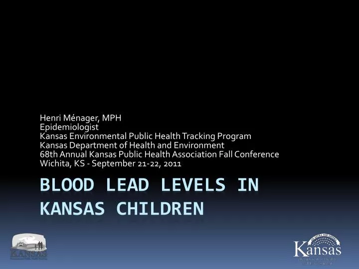 blood lead levels in kansas children