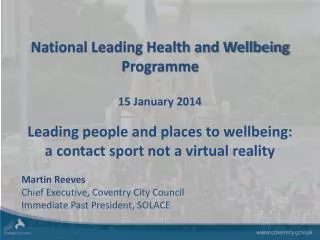 National Leading Health and Wellbeing Programme