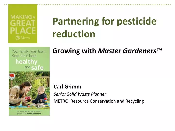 partnering for pesticide reduction