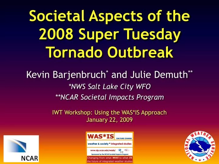 societal aspects of the 2008 super tuesday tornado outbreak