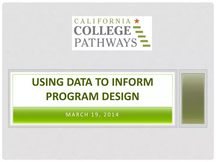 using data to inform program design