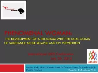 International AIDS Conference 		 July 25, 2012