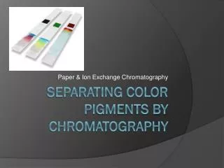 Separating Color Pigments by Chromatography