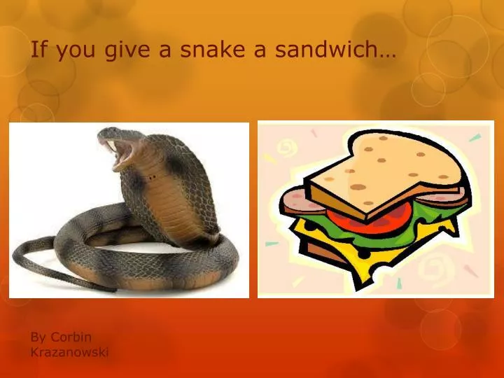 if you give a snake a sandwich