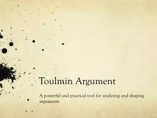 Toulmin Argument