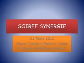 soiree synergie