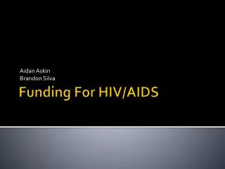 Funding For HIV/AIDS