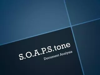 S.O.A.P.S.tone