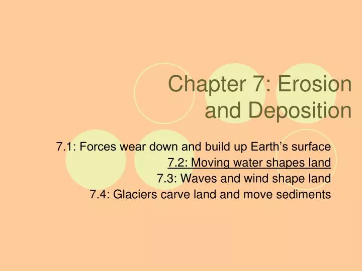 chapter 7 erosion and deposition