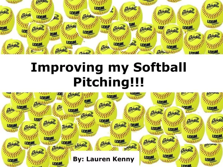 improving my softball pitching