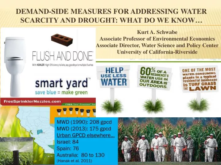 demand side measures for addressing water scarcity and drought what do we know