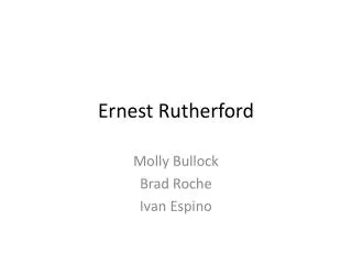 ernest rutherford