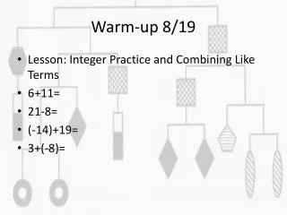 Warm-up 8/19
