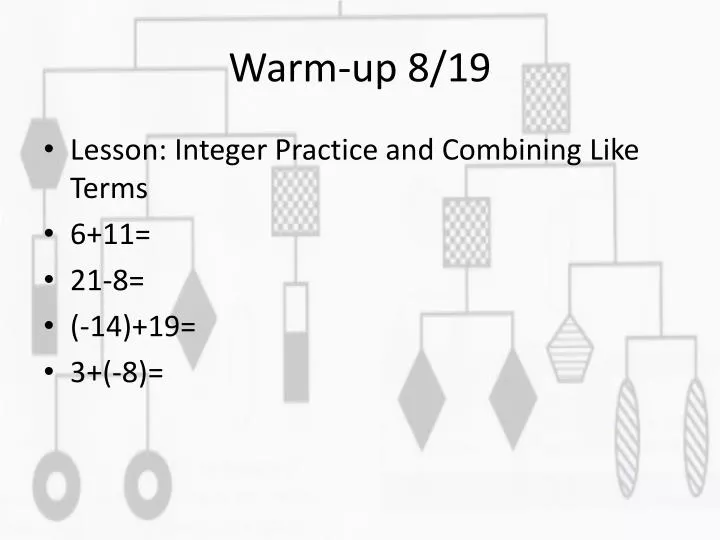 warm up 8 19