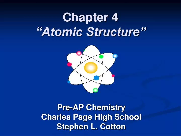 chapter 4 atomic structure