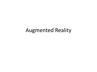 Augmented Reality Apps