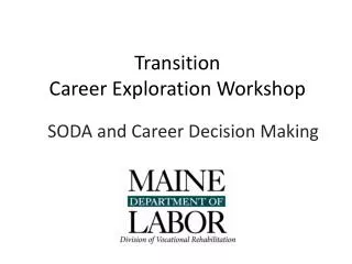 Transition Career Exploration Workshop