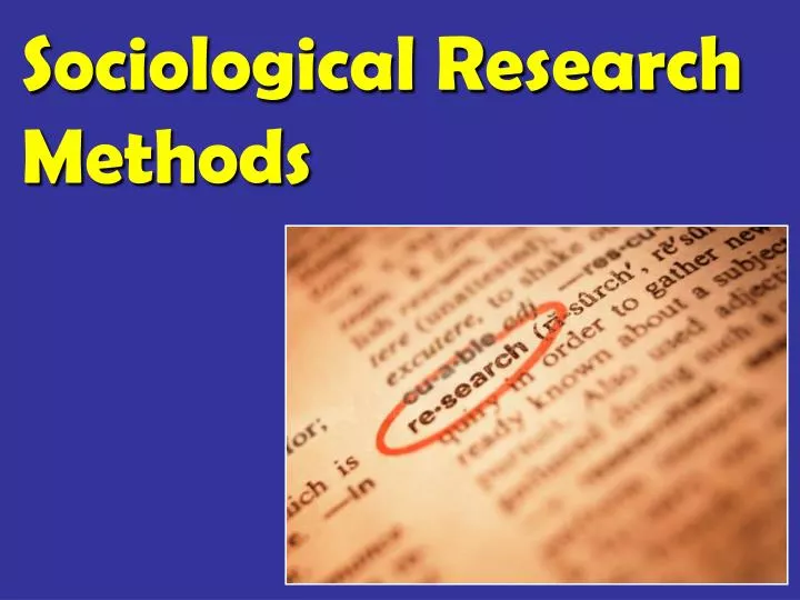 sociological research methods