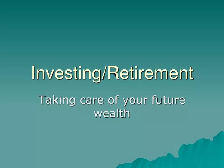 investing retirement