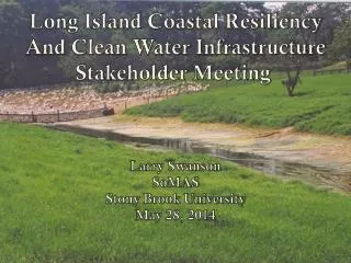Long Island Coastal Resiliency And Clean Water Infrastructure Stakeholder Meeting Larry Swanson