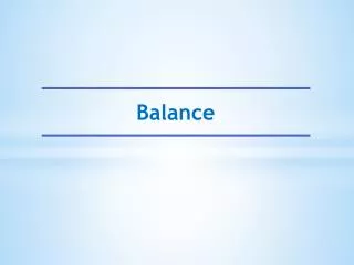 Balance