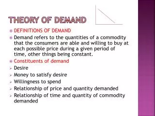 THEORY OF DEMAND