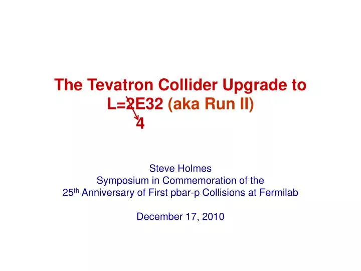 the tevatron collider upgrade to l 2e32 aka run ii