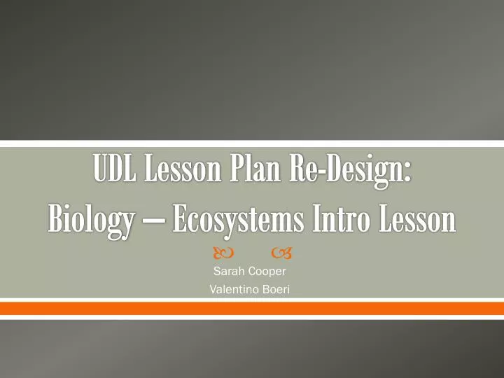 udl lesson plan re design biology ecosystems intro lesson