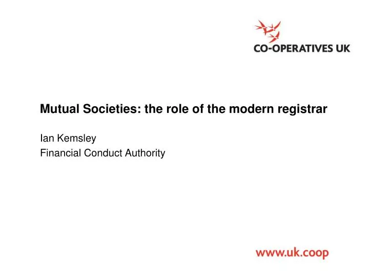 mutual societies the role of the modern registrar