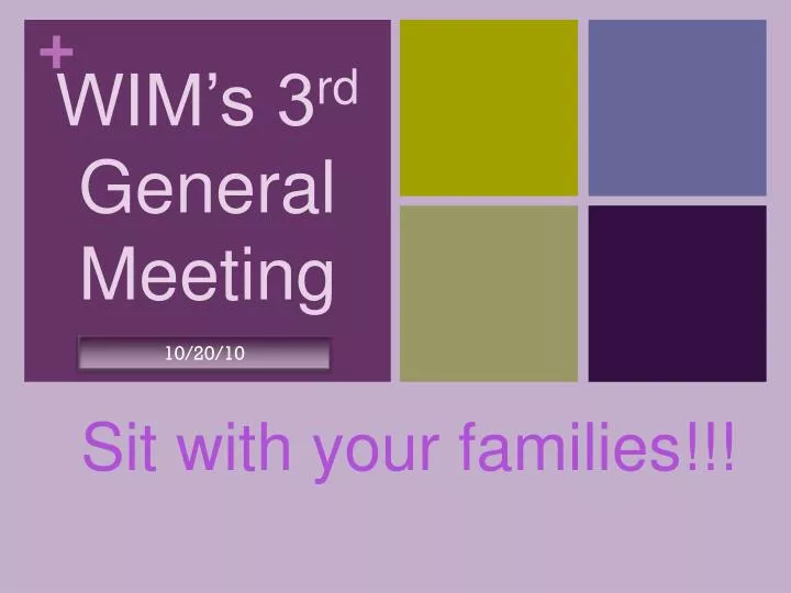 wim s 3 rd general meeting