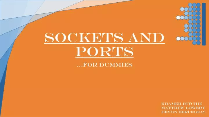 sockets and ports
