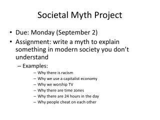 Societal Myth Project