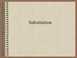 Substitution