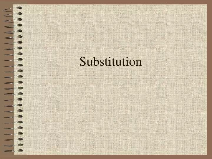 substitution