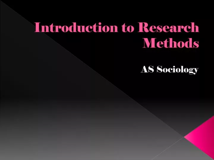 introduction to research methods