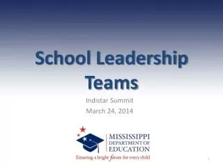 School Leadership Teams