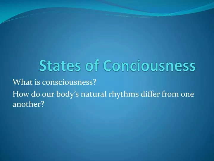 states of conciousness