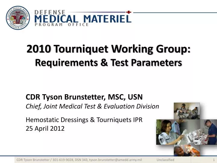 2010 tourniquet working group requirements test parameters