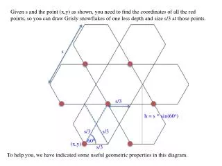 h = s * sin(60 o )