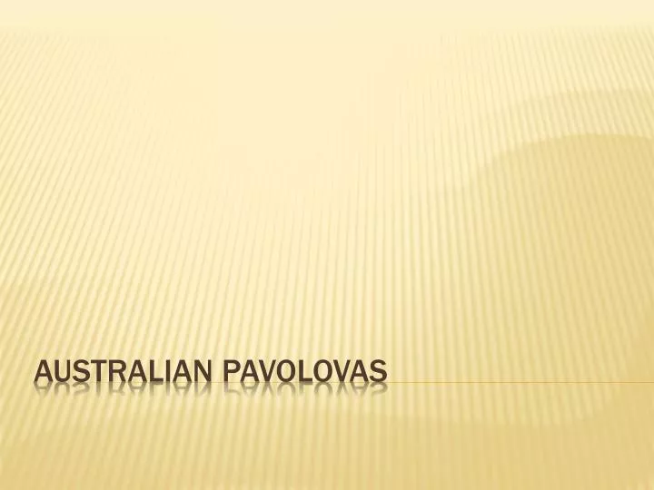 australian pavolovas