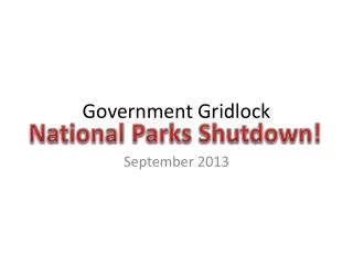 Government Gridlock