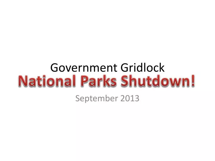 government gridlock