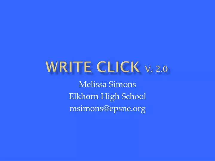 write click v 2 0